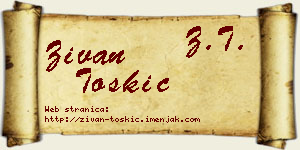 Živan Toskić vizit kartica